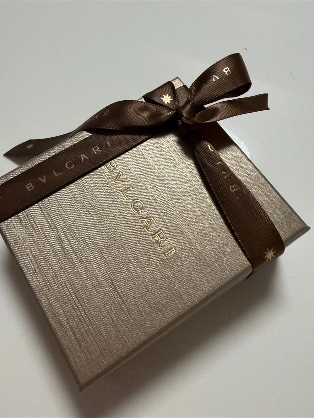 BVLGARI Rose Gold Jewelry Box with Ribbon/ save the children card and envelope